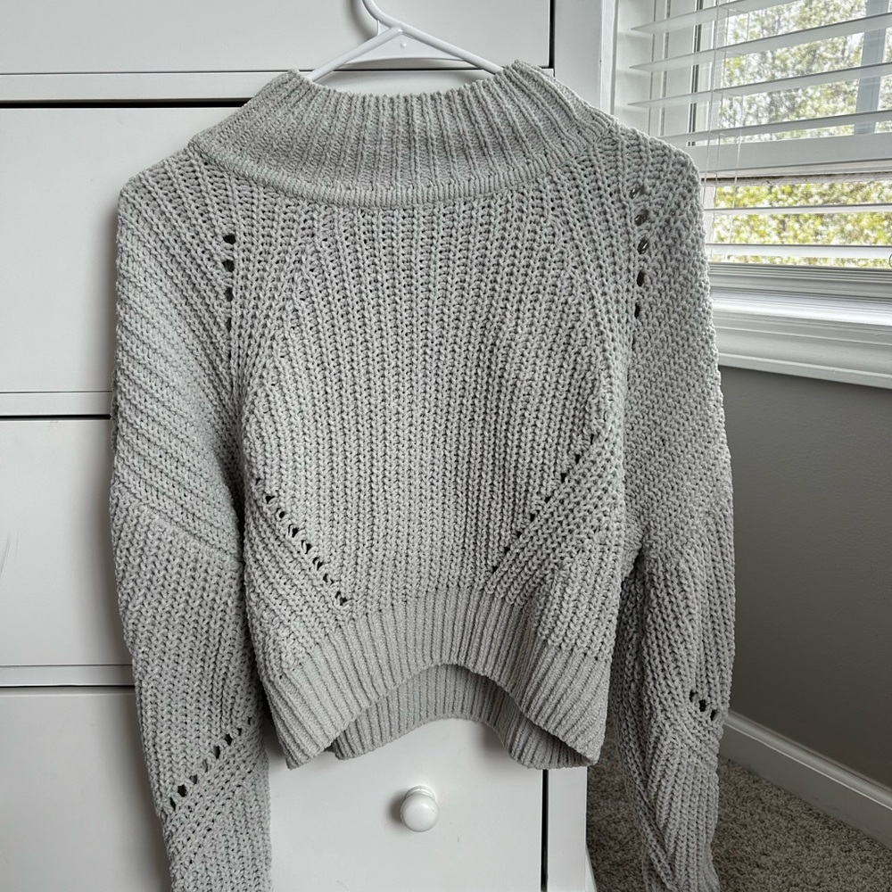 Gray Knit Women's Sweater